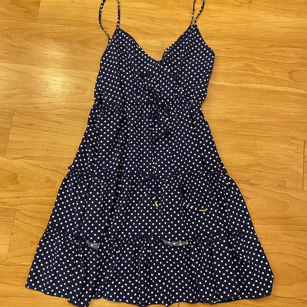Navy Polka Dot Sundress